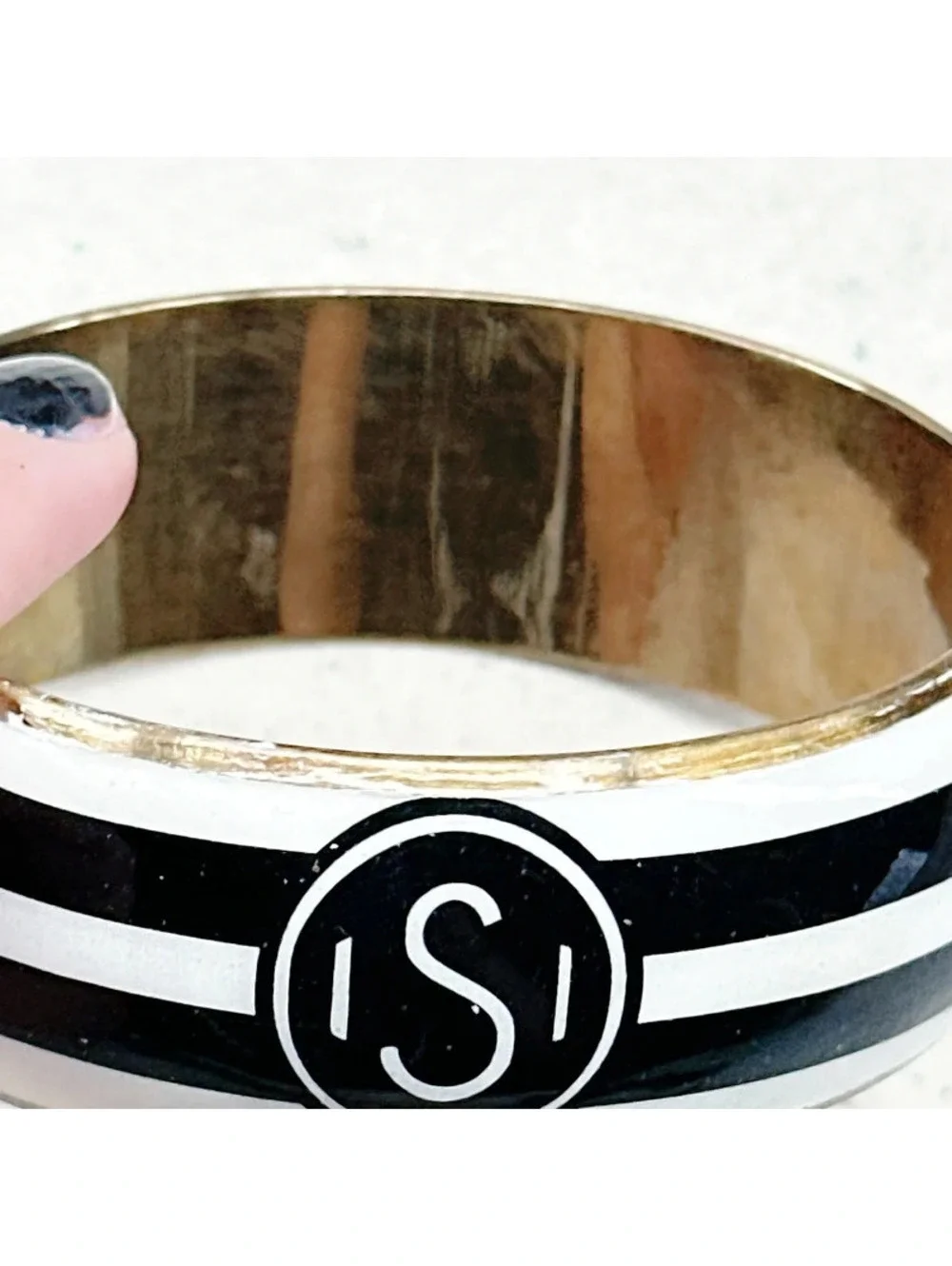 86a. S Initial Bracelet Preloved Monogram